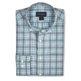 Organic Cotton Plaid Shirt in Seafoam by Scott Barber