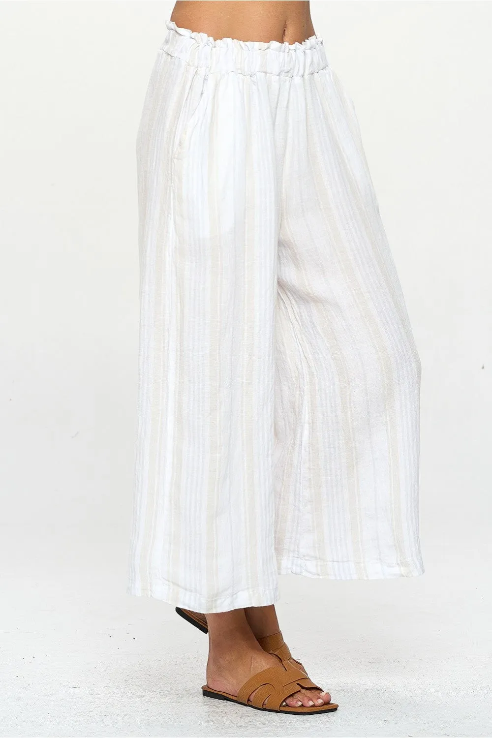 PLP2111 Stripe Gaucho Pants
