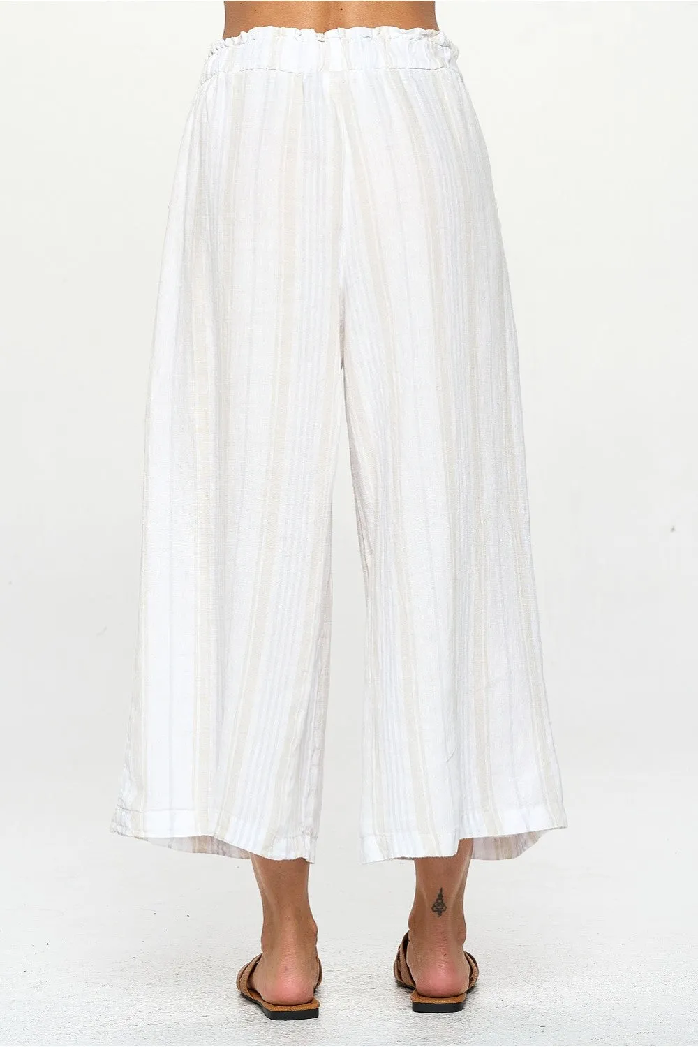 PLP2111 Stripe Gaucho Pants