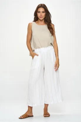 PLP2111 Stripe Gaucho Pants