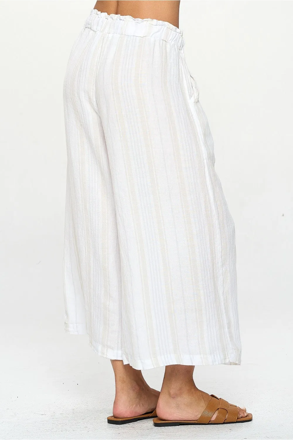 PLP2111 Stripe Gaucho Pants