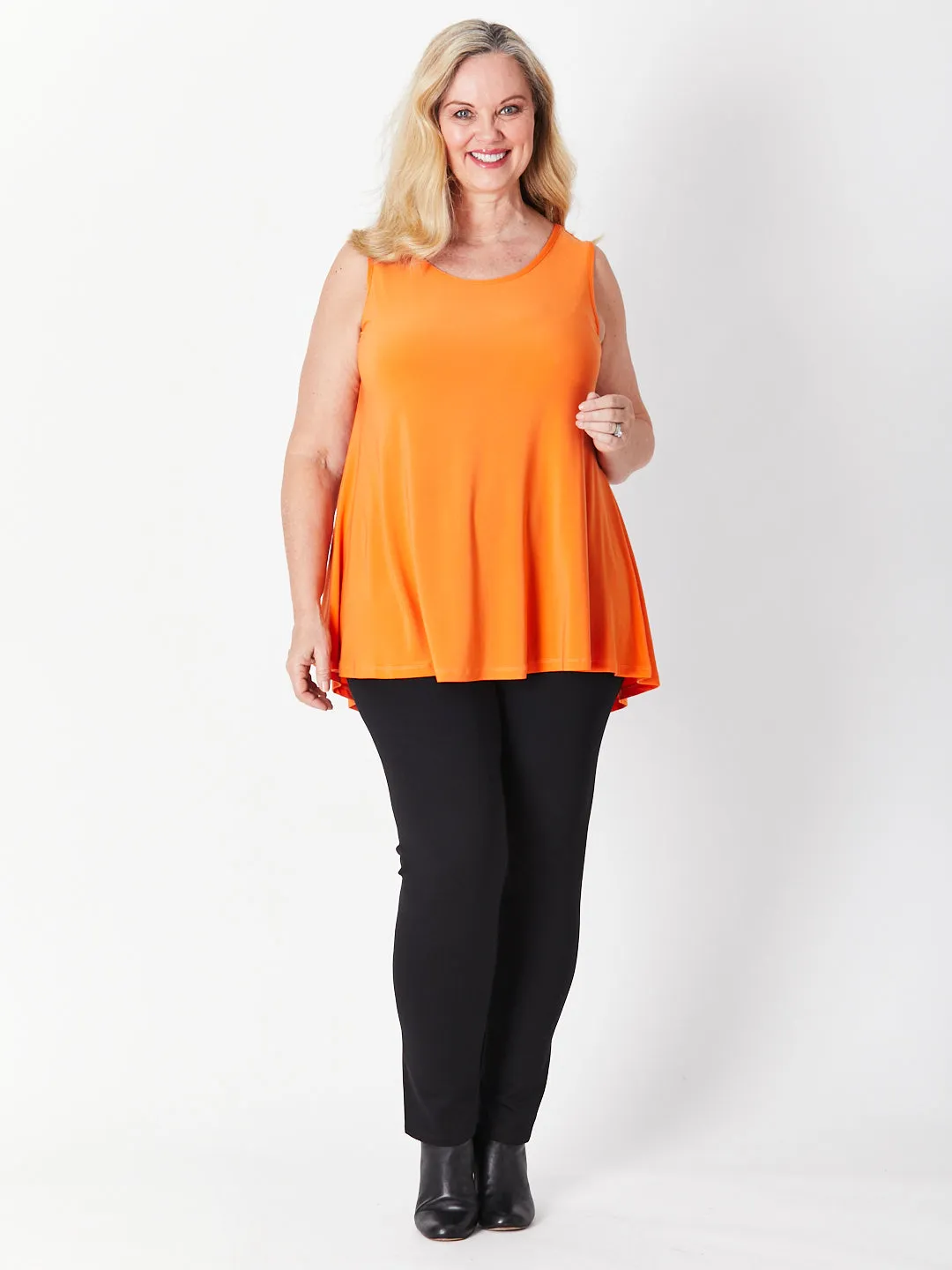 Sheryl Swing Sleeveless Top - Orange 27561- S