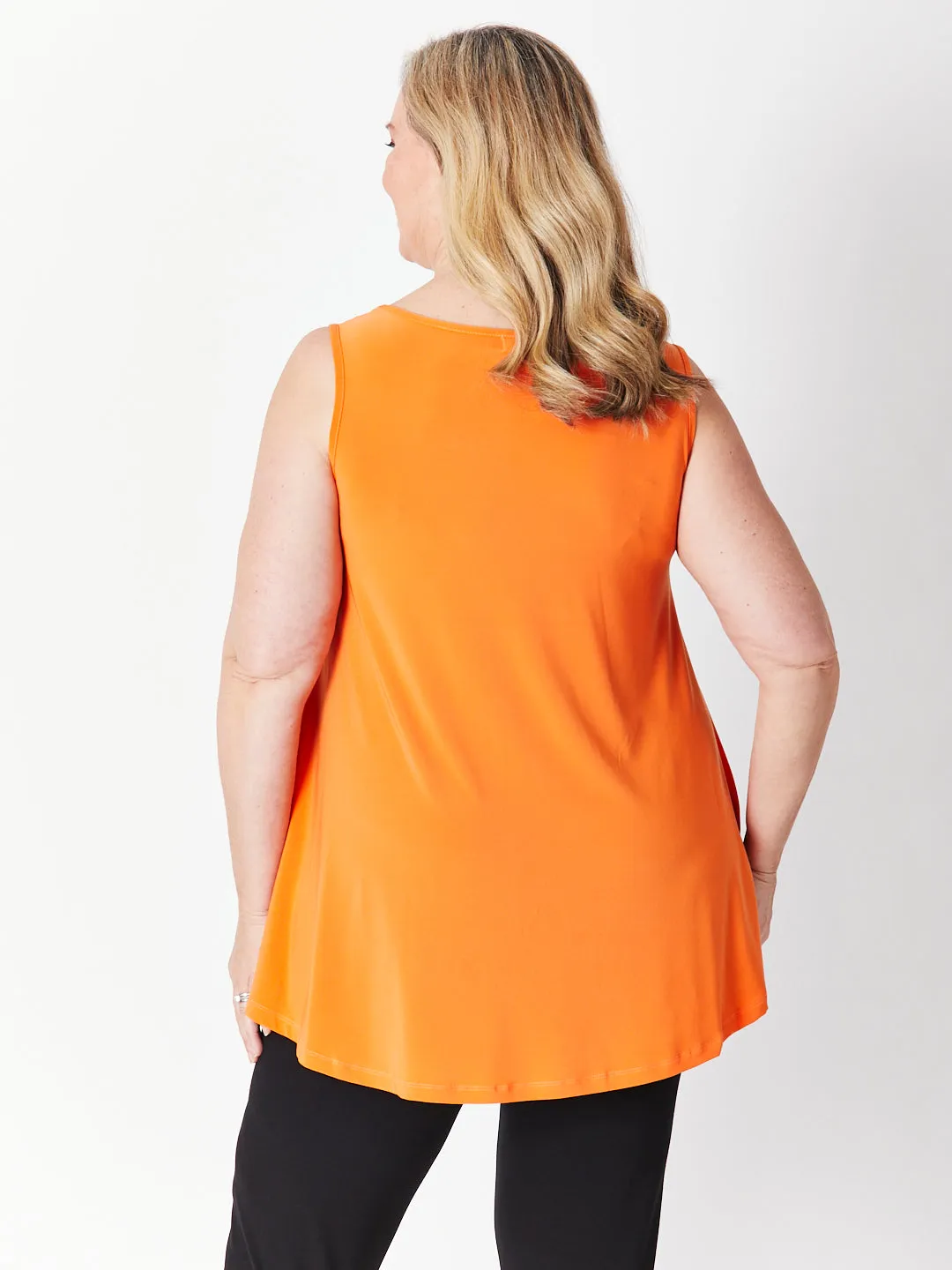 Sheryl Swing Sleeveless Top - Orange 27561- S