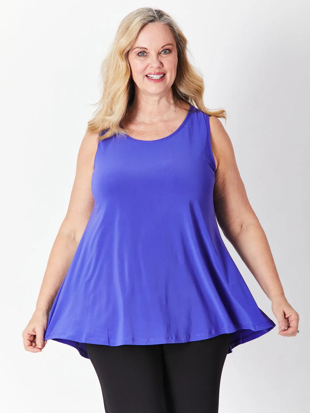 Sheryl Swing Sleeveless Top - Purple 27561-S