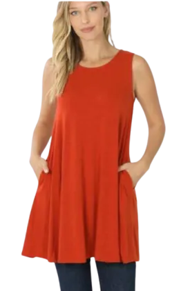 Sleeveless Swing Tank