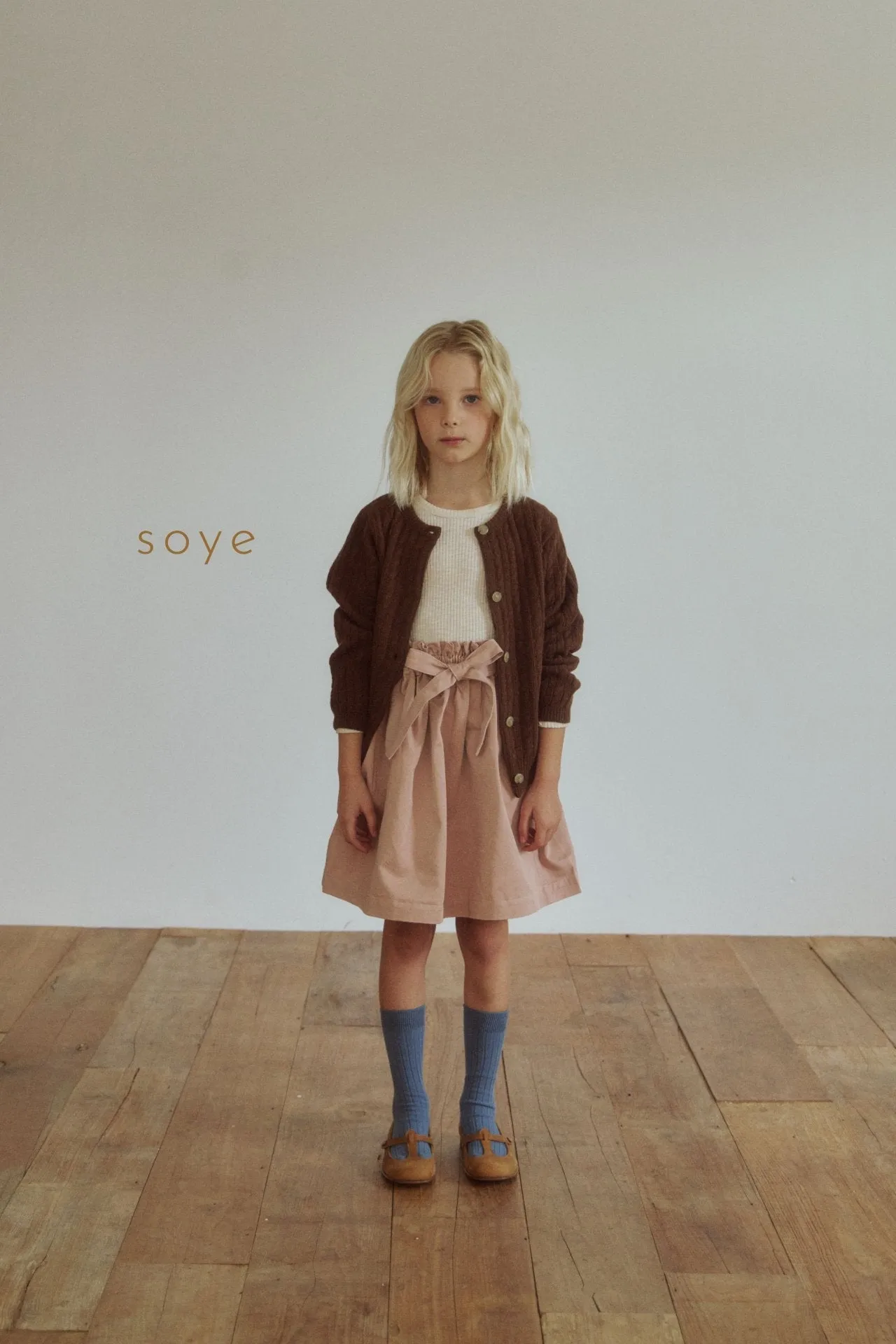 [soye] chino belt skirt / pink
