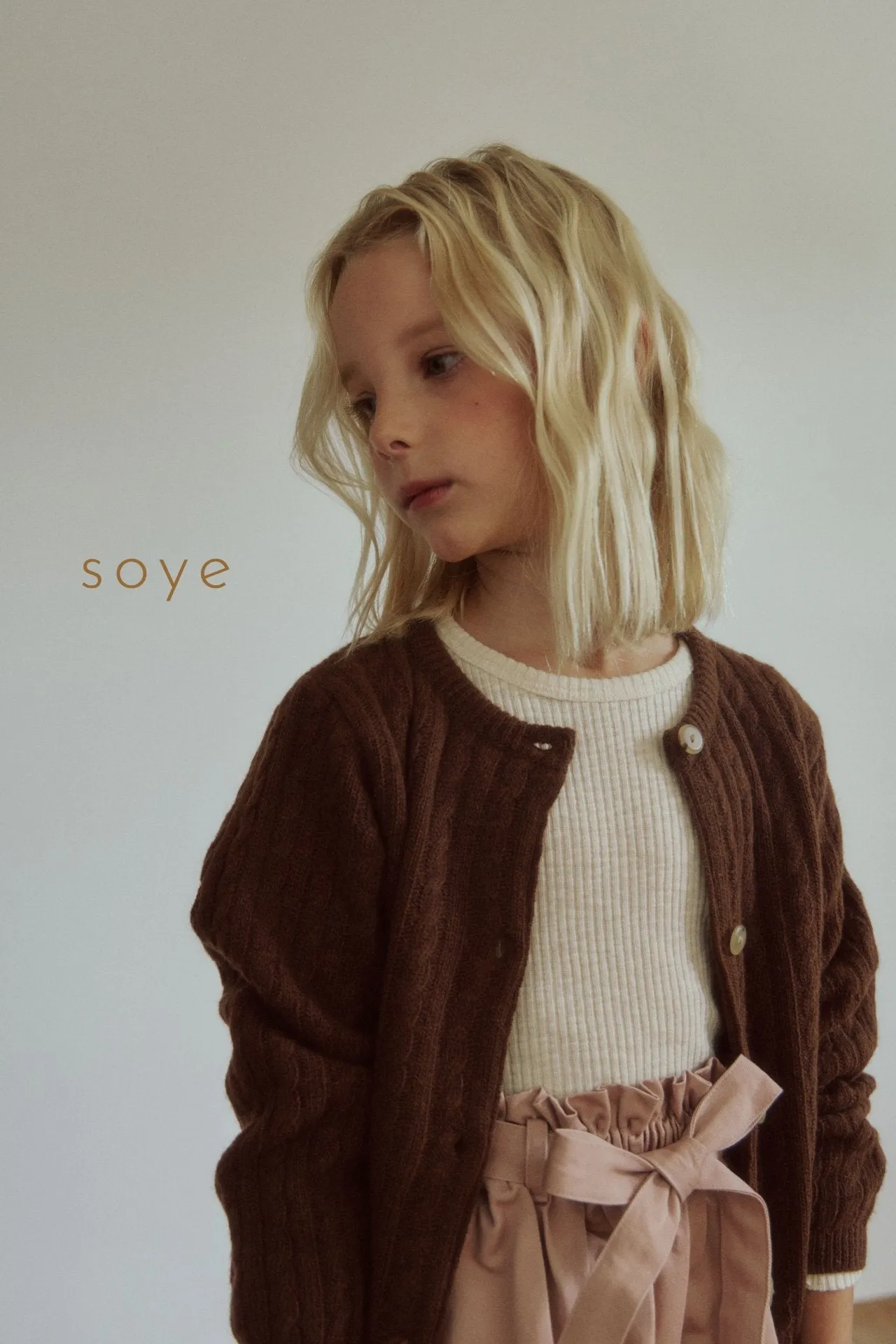 [soye] chino belt skirt / pink