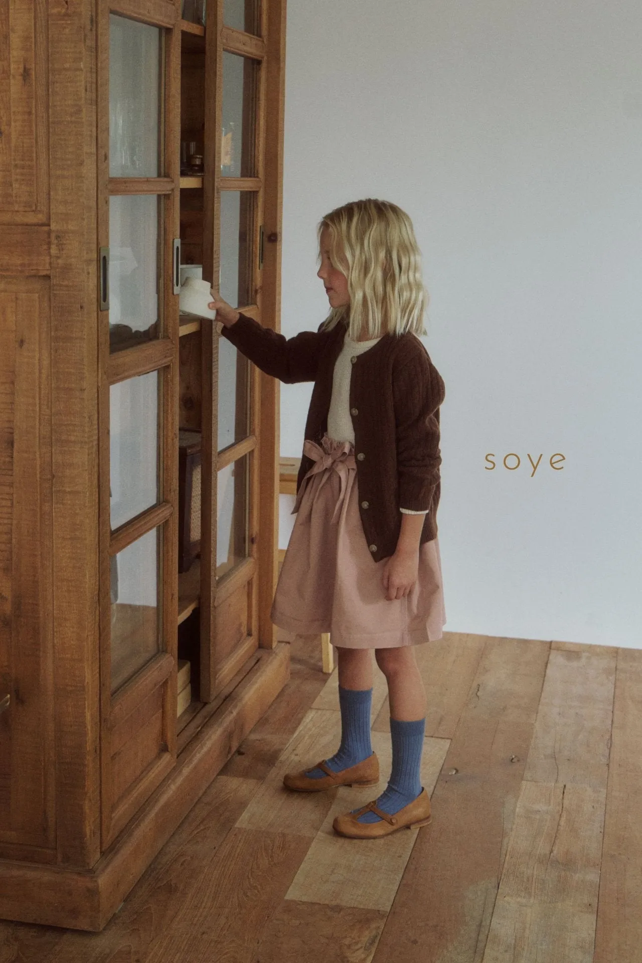 [soye] chino belt skirt / pink