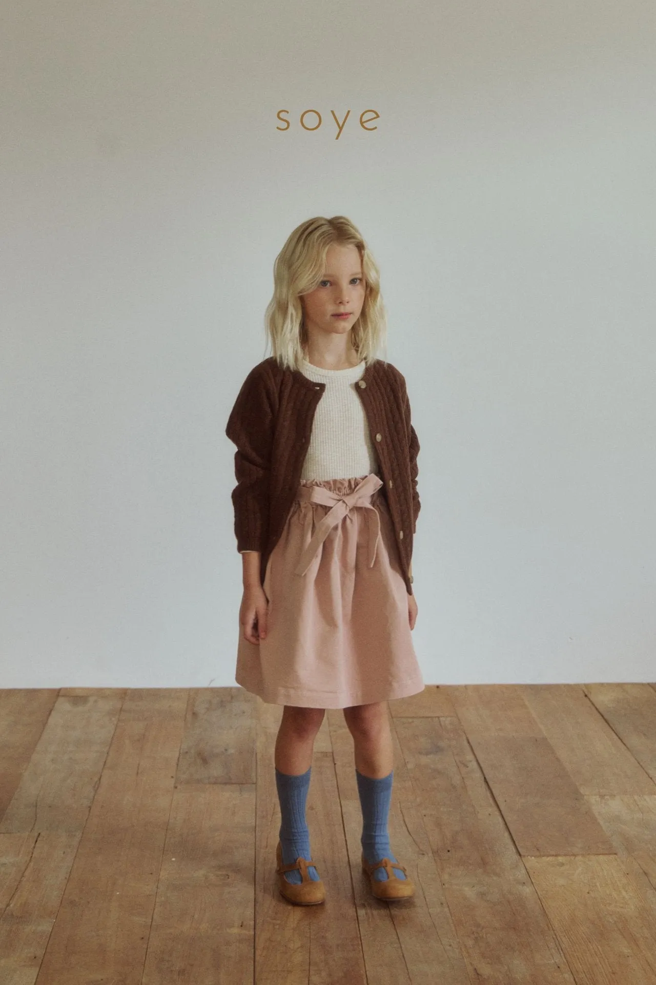 [soye] chino belt skirt / pink
