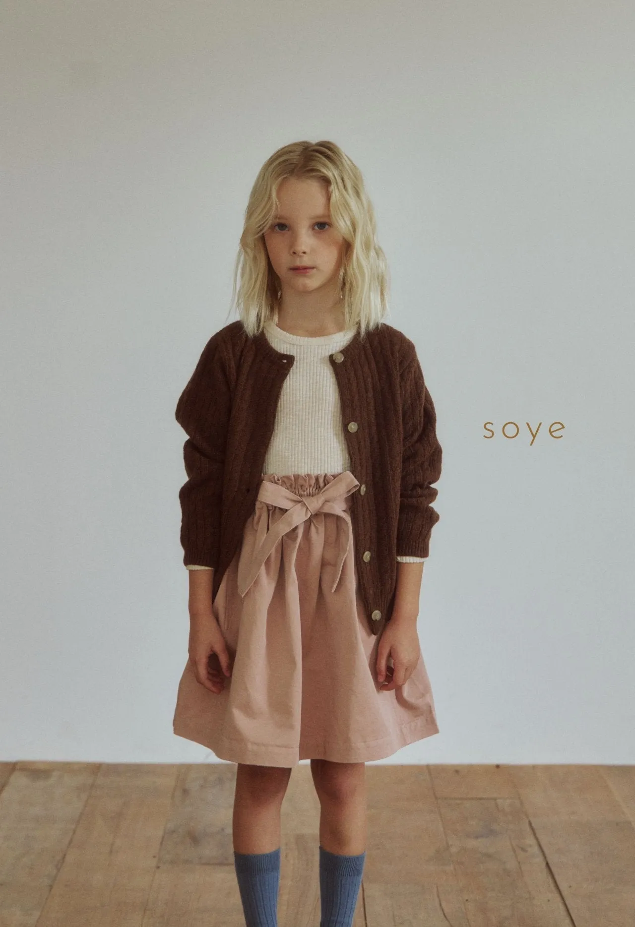 [soye] chino belt skirt / pink