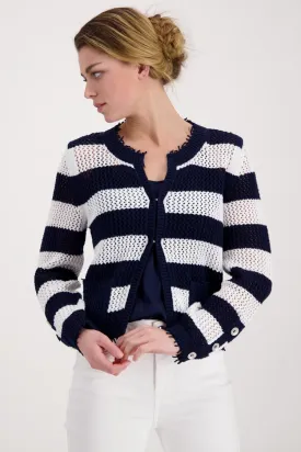 Striped Honeycomb Knitted Cardigan | FINAL SALE