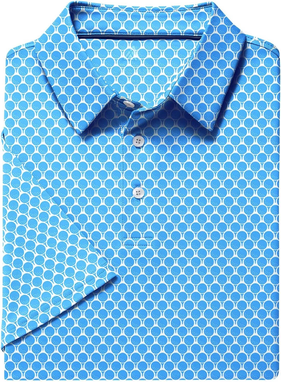 SWISSWELL Mens Golf Shirt Short Sleeve Moisture Wicking Print Polo Shirts for Men Performance Collared Summer Athletic Tshirt