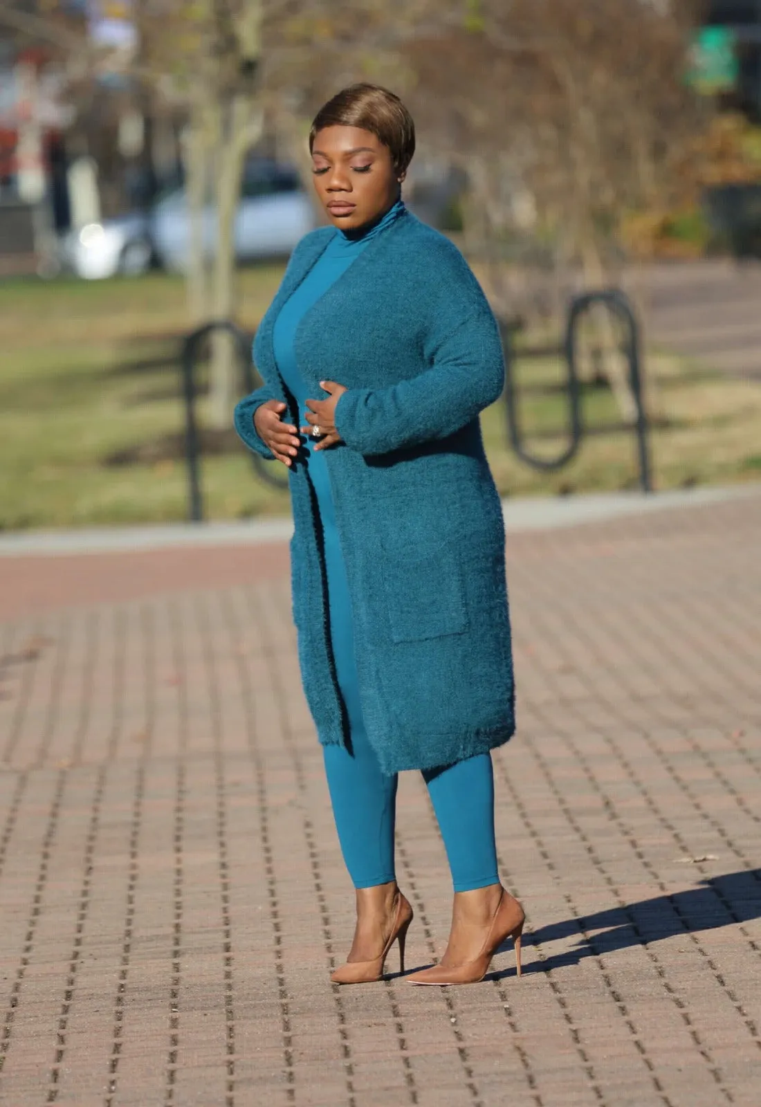 Teal We Meet | Open Front Cardigan