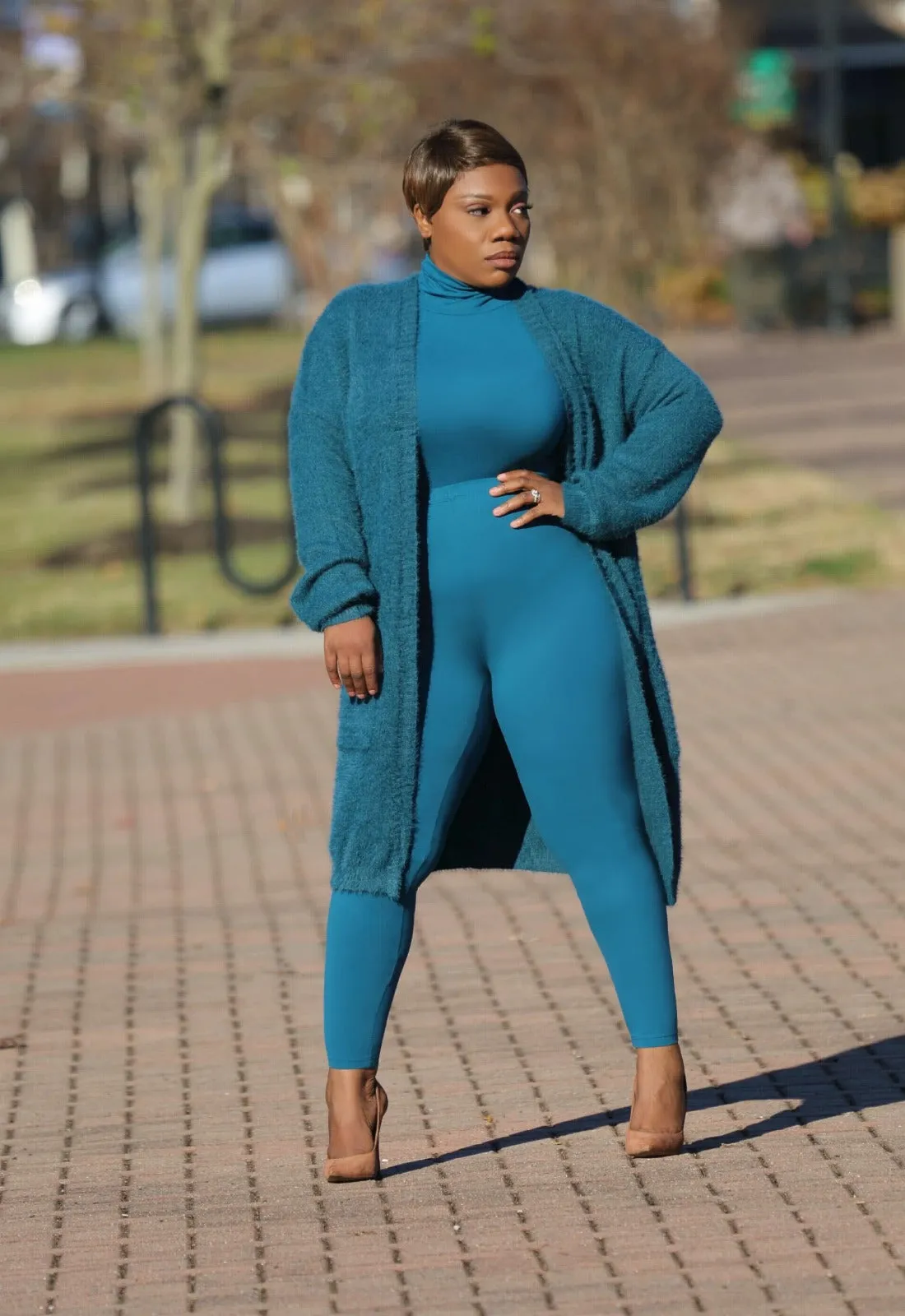 Teal We Meet | Open Front Cardigan