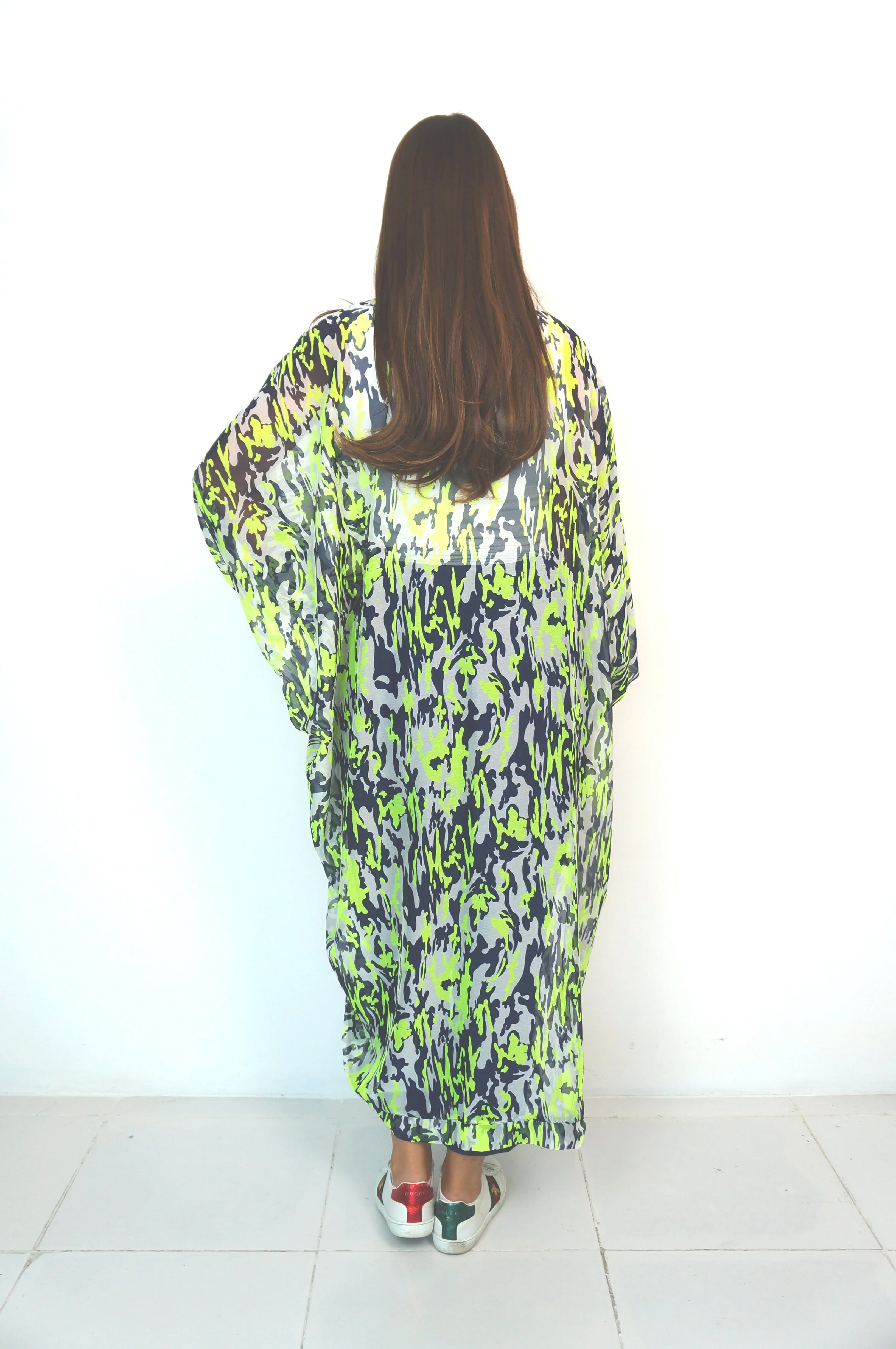 The Palm Kimono - Neon Camo