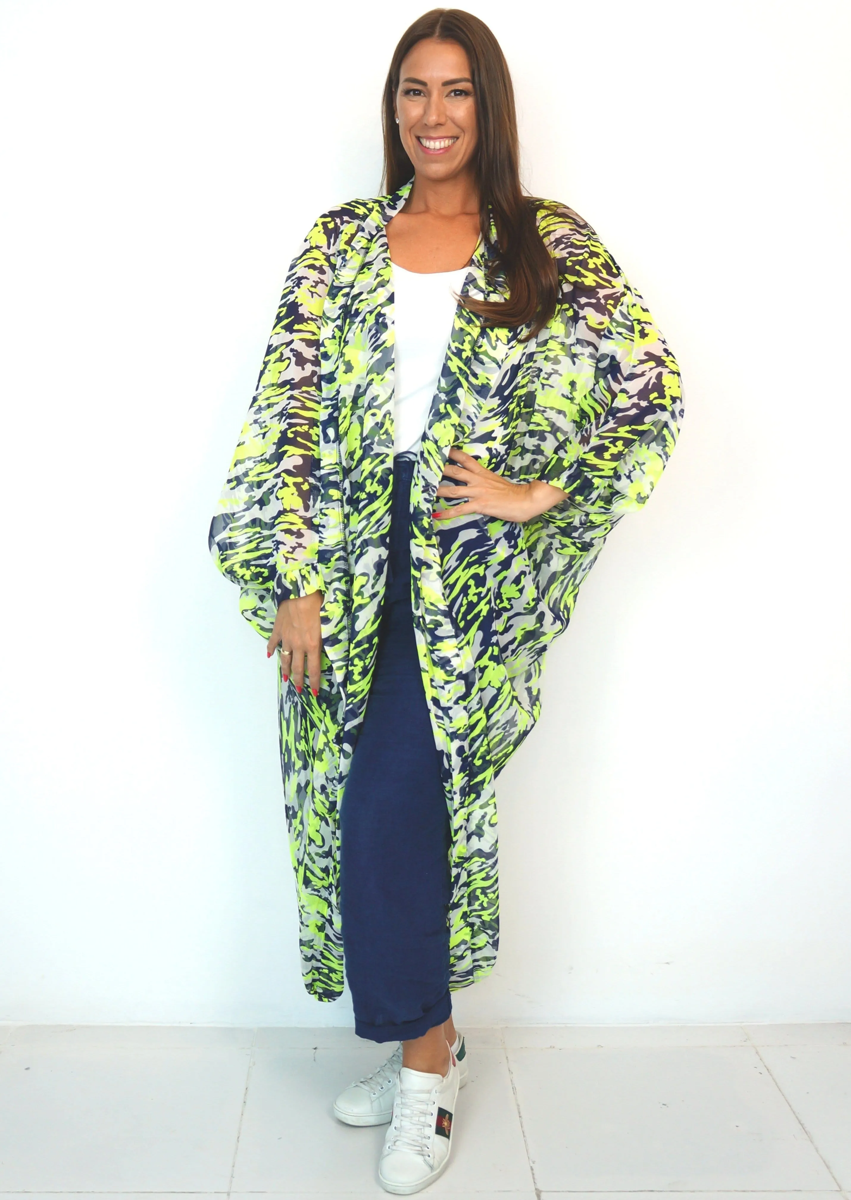 The Palm Kimono - Neon Camo