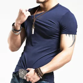 V neck Fitness Casual T-shirt
