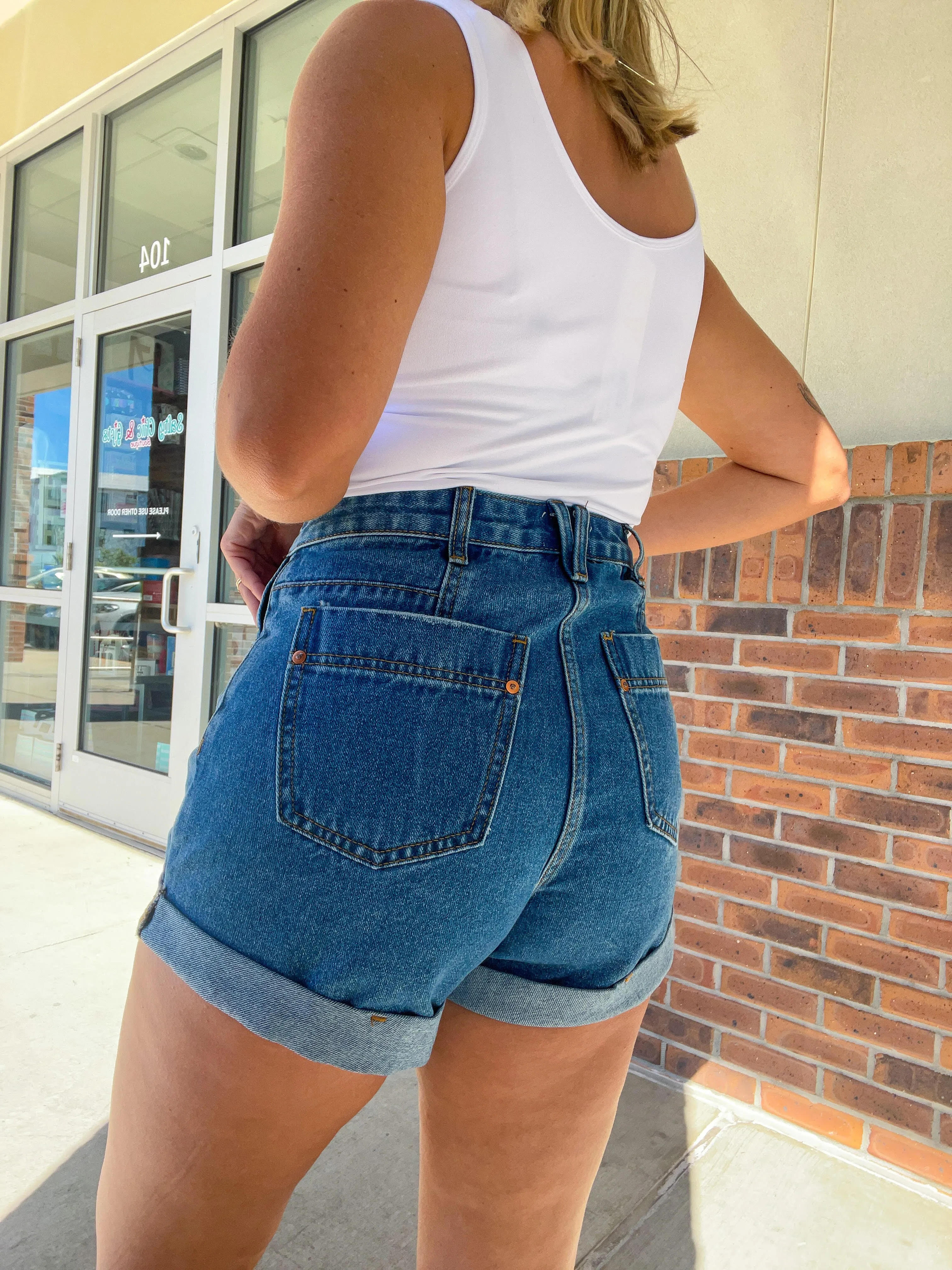 Western Pocket Denim Shorts