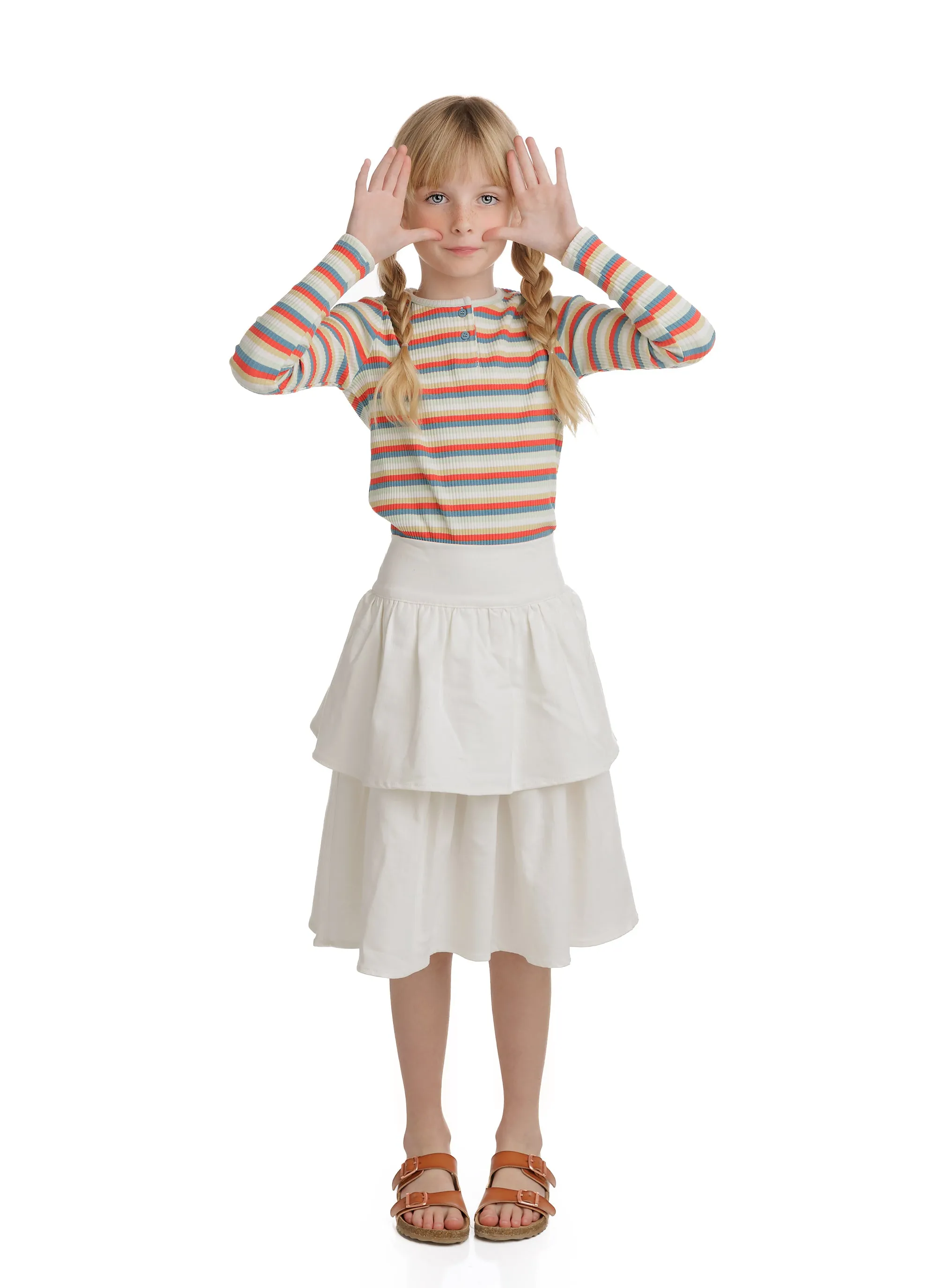 White Two Tiered Skirt